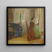 Schlafzimmer in einem alten Forsthaus - Sigmund Walter Hampel — gerahmtes Bild an der Wand