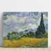Reproduktion des Gemäldes Weizenfeld mit Zypressen - Vincent van Gogh