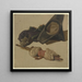 Hut, Schuhe und Spindel - Jakob Becker — gerahmtes Bild an der Wand