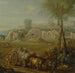 Heuwagen, das an einer Ruinenabtei vorbeifährt - John Wootton — Ansicht des Kunstwerks