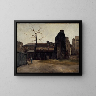 Alter Krankenhaus Dieu, Hof des Zentralbüros - Charles Alexis Apoil — gerahmtes Bild an der Wand