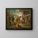 L'aveuglement der Einwohner von Sodoma - Charles André van Loo — gerahmtes Bild an der Wand