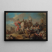 Die Siegeszug Alexanders über König Porus - Charles André van Loo — gerahmtes Bild an der Wand