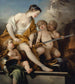Venus und Amor mit den Armen von Mars - Charles André van Loo — Ansicht des Kunstwerks