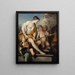 Venus und Amor mit den Armen von Mars - Charles André van Loo — gerahmtes Bild an der Wand