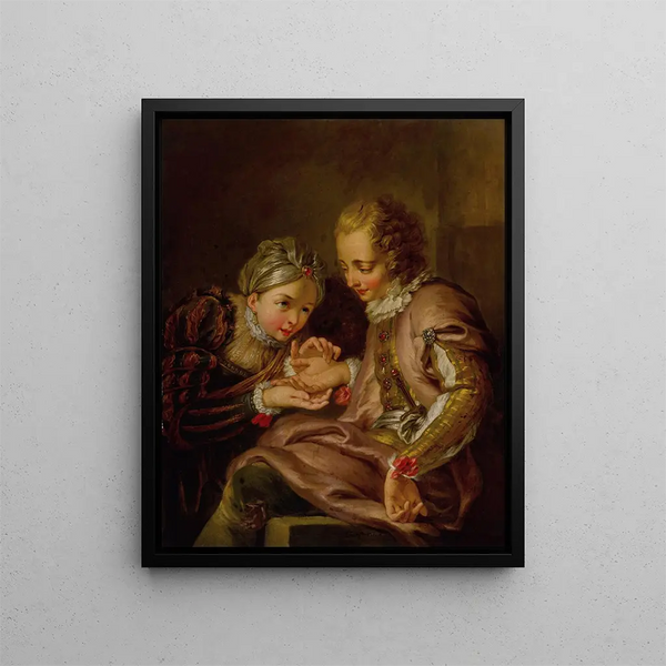 Die Wahrsagerin - Charles-Antoine Coypel — gerahmtes Bild an der Wand