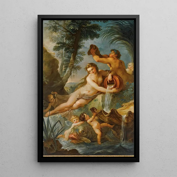 La Source - Charles-Joseph Natoire — gerahmtes Bild an der Wand
