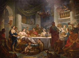 Das Mahl der Kleopatra und von Marc Antoine - Charles-Joseph Natoire — Ansicht des Kunstwerks