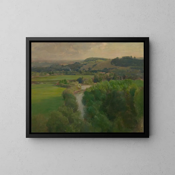 Landschaft von Cornouaillais - Charles Adams Platt — gerahmtes Bild an der Wand