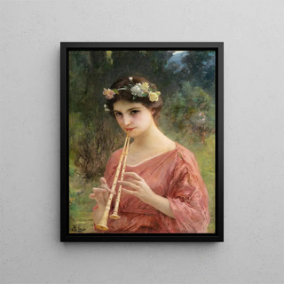 Charles Amable Lenoir - A Young Woman Playing An Aulos.webp