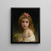 Portrait eines Mädchens mit Mimoseblumen - Charles Amable Lenoir — gerahmtes Bild an der Wand