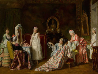 La guirlande de fleurs - Charles Baugniet — Ansicht des Kunstwerks