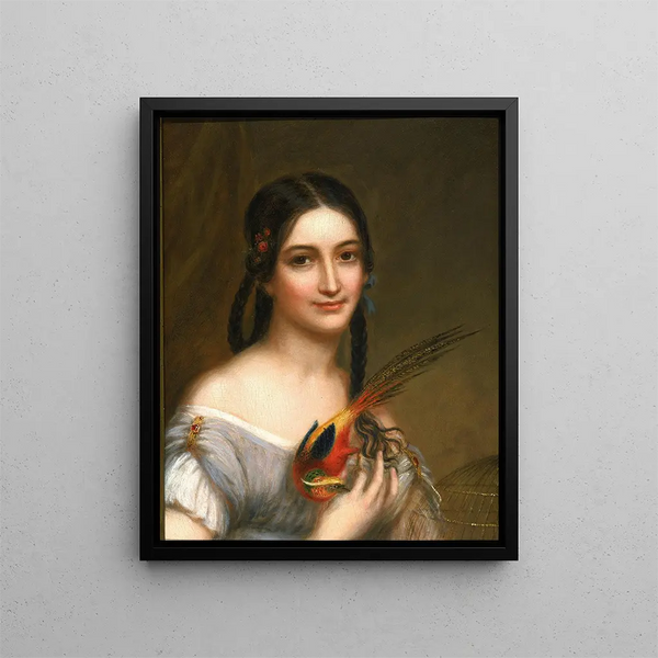 Mademoiselle Satterlee - Charles Bird King — gerahmtes Bild an der Wand