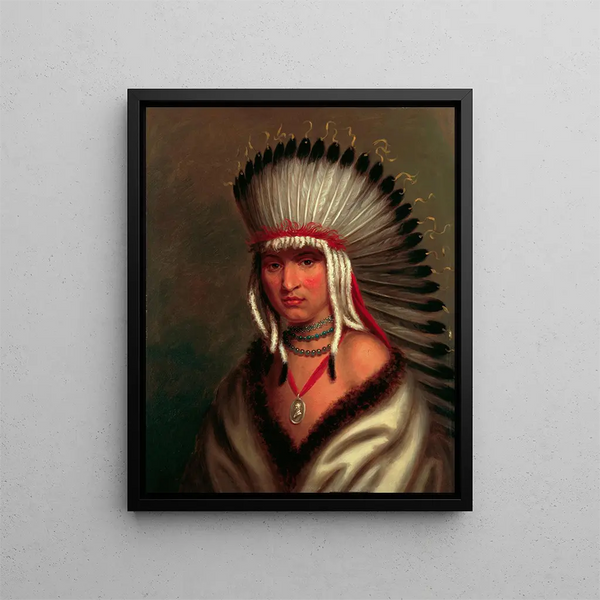 Petalesharro, großzügiger Häuptling Pawnee - Charles Bird King — gerahmtes Bild an der Wand
