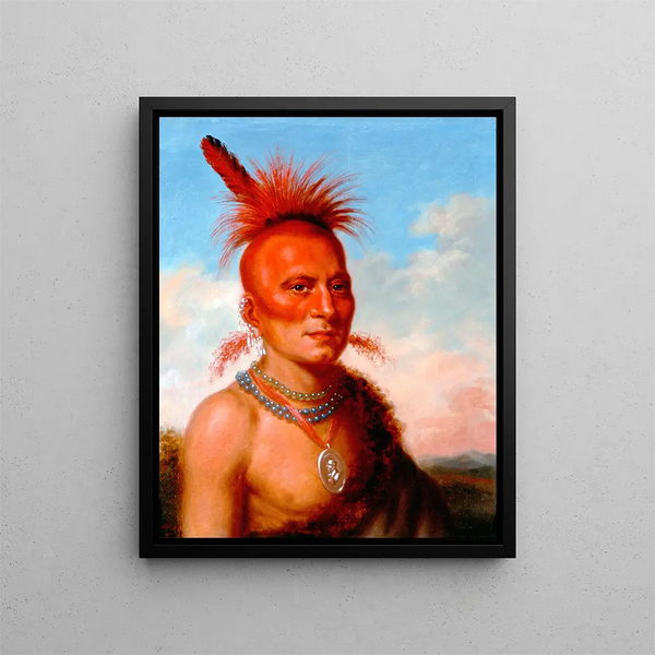 Sharitarish, böser Häuptling der Pawnee - Charles Bird King — gerahmtes Bild an der Wand