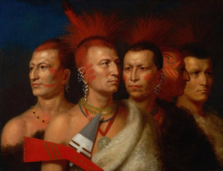 Junge Omahaw, Kriegsvogel, Petite Missouri und Pawnees - Charles Bird King — Ansicht des Kunstwerks