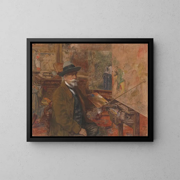 Selbstporträt - Charles Boom — gerahmtes Bild an der Wand