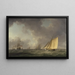 Cutter au près dans une brise fraîche avec d'autres navires - Charles Brooking — gerahmtes Bild an der Wand