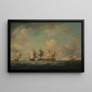 Charles Brooking - The Capture of the Marquis dAntin and the Louis Erasme.webp