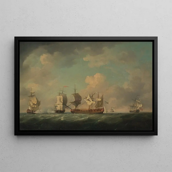 Charles Brooking - The Capture of the Marquis dAntin and the Louis Erasme.webp