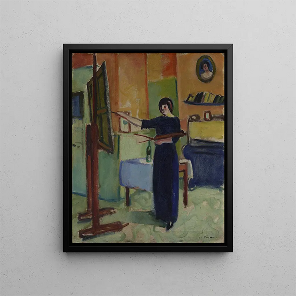 Künstler in seinem Atelier - Charles Camoin — gerahmtes Bild an der Wand