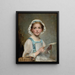 La lettre - Charles Chaplin — gerahmtes Bild an der Wand