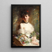 Junge Frau mit Blumenkorb - Charles Chaplin — gerahmtes Bild an der Wand
