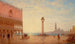 Ansicht der Piazza San Marco Venedig - Charles Clement Calderon — Ansicht des Kunstwerks