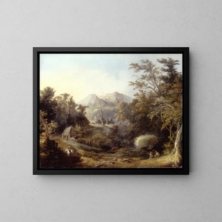 Charles Codman - Landscape with Farm and Mountains.webp