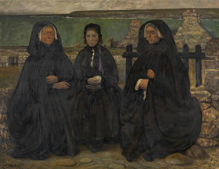 Frauen im Trauerkleid aus der Bretagne - Charles Cottet — Ansicht des Kunstwerks