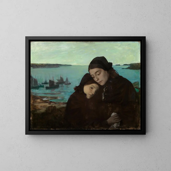 Trauer auf Ouessant - Charles Cottet — gerahmtes Bild an der Wand
