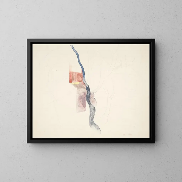 Abstraktes Baum, wahrscheinlich Studie für Cheminées rouges 1918 - Charles Demuth — gerahmtes Bild an der Wand