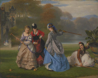 Spieler beim Croquet - Charles Édouard Boutibonne — Ansicht des Kunstwerks