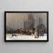 Winterabend im Hafen - Charles Édouard Delort — gerahmtes Bild an der Wand