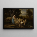 Bergère und Schafe in Fontainebleau - Charles Émile Jacque — gerahmtes Bild an der Wand