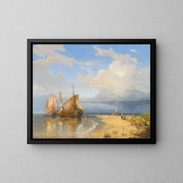 Entladung des Steckers - Charles Euphrasie Kuwasseg — gerahmtes Bild an der Wand