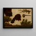 Studie für den verletzten Bisons, Salbeigrüne Hügel, Bisontkopf und Huf, Beerenstein und Kaktus - Charles Ferdinand Wimar — gerahmtes Bild an der Wand