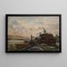 Chalands sur une rivière - Charles François Daubigny — gerahmtes Bild an der Wand
