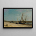 Bateaux sur la côte à Étaples - Charles François Daubigny — gerahmtes Bild an der Wand