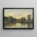 Ufer des Flusses - Charles François Daubigny — gerahmtes Bild an der Wand