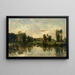 Ufer des Flusses - Charles François Daubigny — gerahmtes Bild an der Wand