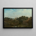 Gänse beim Trinken am Ufer eines Teiches - Charles François Daubigny — gerahmtes Bild an der Wand