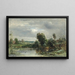 Canetons sur un lac - Charles François Daubigny — gerahmtes Bild an der Wand