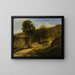 Eingang des Dorfes - Charles François Daubigny — gerahmtes Bild an der Wand