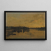 Die Flussufer am Abend - Charles François Daubigny — gerahmtes Bild an der Wand