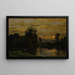 Landschaft mit Enten - Charles François Daubigny — gerahmtes Bild an der Wand