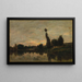 Sonnenuntergang am Fluss Oise - Charles François Daubigny — gerahmtes Bild an der Wand