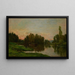 Die Künstlerschiff auf der Insel Vaux an der Oise - Charles François Daubigny — gerahmtes Bild an der Wand