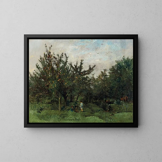 Ein Obstgarten - Charles François Daubigny — gerahmtes Bild an der Wand