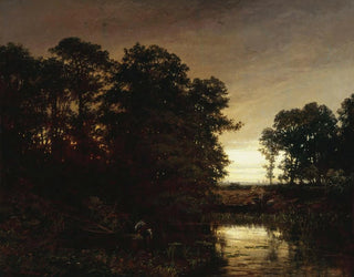 Landschaft am Wasserufer - Charles François Daubigny — Ansicht des Kunstwerks